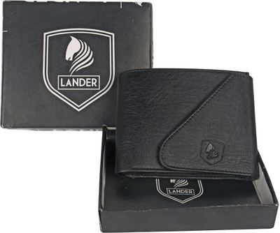 

LANDER Men Formal Black Artificial Leather Wallet(4 Card Slots)
