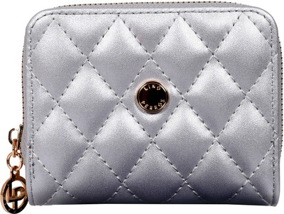 

Lino Perros Women Silver Artificial Leather Wallet(8 Card Slots)