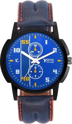 Youth Club BU-412 Blue Chrono Pattern Analog Watch  - For Men   Watches  (Youth Club)