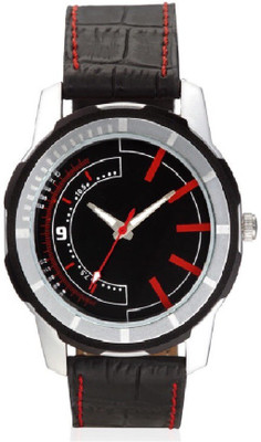 Hayman Black Leather W-15 Watch - For Men