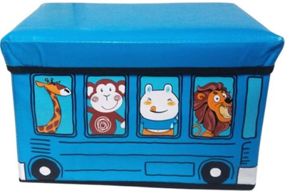 

Funcart Blue Animal theme Kids Storage Box Seat Toy Stool
