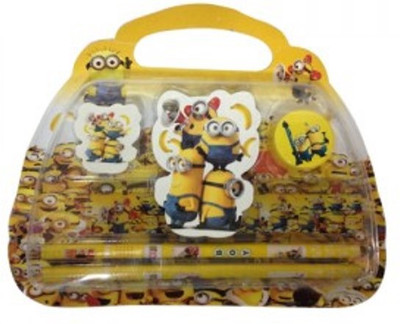 

Funcart MINIONS Handle stationery set - rubber,notebook,scale,sharpner & 2 pencils.