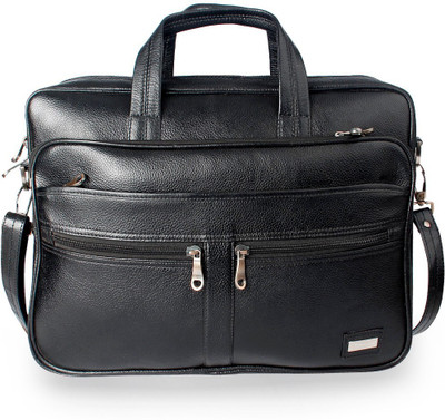 

XCCESS Xccess Genuine Leather 16 inch Expandable Laptop Messenger Bag 20 L Laptop Backpack(Black)