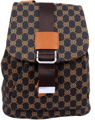 Super Drool Designer Pattern Brown Backpack Backpack(Brown, 5 L)