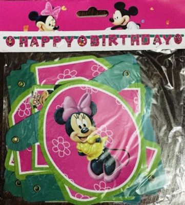 

Funcart Minnie Mouse Happy birthday letter banner Banner(4 ft, Pack of 1)