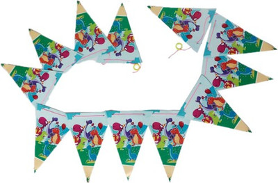 

Funcart Barneys Dino Theme Flag Banner Bunting Banner(4 ft, Pack of 1)