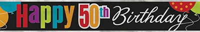 

Funcart Birthday Cheer 50 Foil Banner (12ft) Banner(12 ft, Pack of 1)