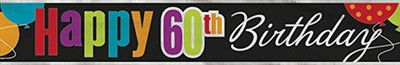 

Funcart Birthday Cheer 60 Foil Banner (12 ft) Banner(12 ft, Pack of 1)