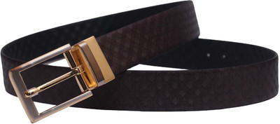 

PRUG Men Formal Brown Genuine Leather Reversible Belt