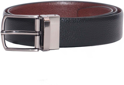 

Kiko Men Formal Black Genuine Leather Reversible Belt