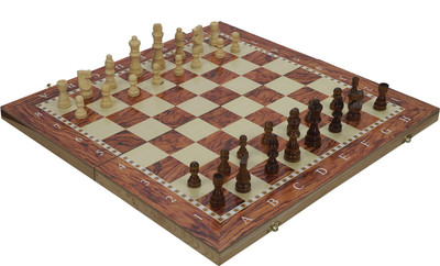 

SSB 13 inch folding wooden 3in1 checkeers and backgammon game set Board Game