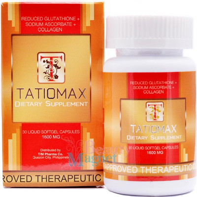 

Tatiomax REDUCED GLUTATHIONE + COLLAGEN 1,600MG POTENT WHITENING CAPSULE(30 g)