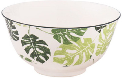 

Chumbak Tropical Greens Ceramic Bowl(Multicolor, Pack of 1)