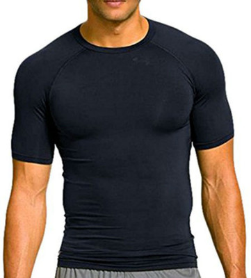 

Creative India Exports Navy Blue Men Compression(Blue Half Sleeve