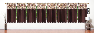 

Stella Creations 154 cm (5 ft) Polyester Window Curtain (Pack Of 8)(Printed, Brown)