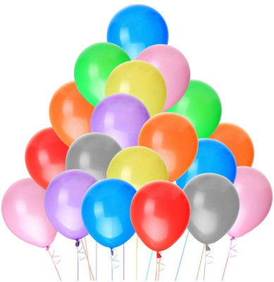 

PartyballoonsHK Multicolor Solid Birthday Party Decorations Balloons - 100