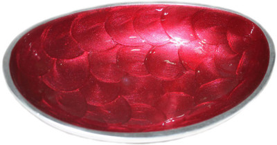 

SARVSIDDHI Oval Dry Fruit Platter Aluminium Decorative Platter(Red)