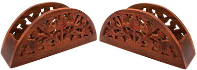 

Desi Karigar 1 Compartments Wood Napkin Holder(Brown)