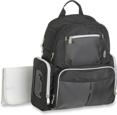 

Graco Gotham Smart Organizer System Back Pack Diaper Bag Backpack Diaper Bag(Black, Grey)