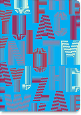 

inkFlap A5 Journal(FlapBook Premium Notebook - Alphabets, Blue & Red)
