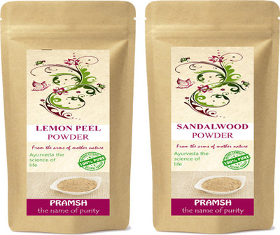 

Pramsh Premium Quality Lemon Peel & White Sandalwood Powder Combo 100gm Each(200 g)