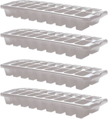 

Gruvi Awesome Pilastic Trays White Plastic Ice Cube Tray(Pack of 4)