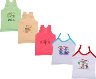 

IndiWeaves Camisole Bodysuit Slip For Girls(Multicolor, Pack of 5, Beige;green;red;white