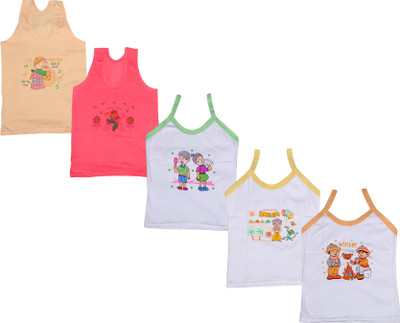 

IndiWeaves Camisole Bodysuit Slip For Girls(Multicolor, Pack of 5, Beige;red;white