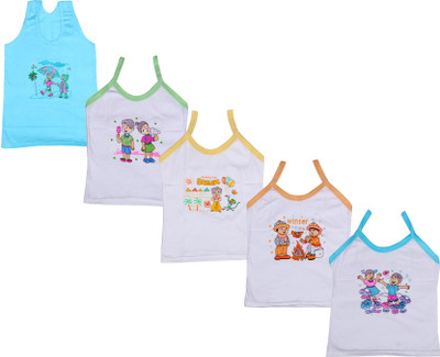 

IndiWeaves Camisole Bodysuit Slip For Girls(Multicolor, Pack of 5, Blue;white