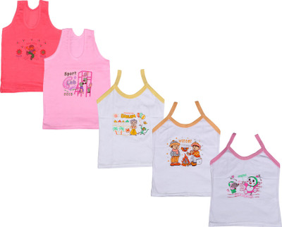

IndiWeaves Camisole Bodysuit Slip For Girls(Multicolor, Pack of 5, Pink;red;white