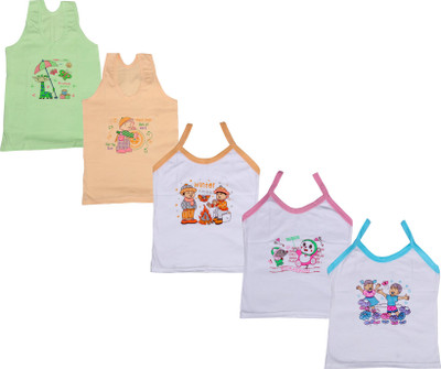 

IndiWeaves Camisole Bodysuit Slip For Girls(Multicolor, Pack of 5, Beige;green;white