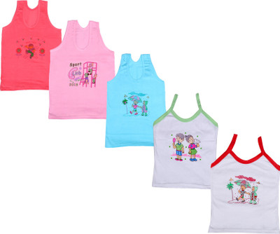 

IndiWeaves Camisole Bodysuit Slip For Girls(Multicolor, Pack of 5, Blue;pink;red;white