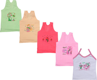 

IndiWeaves Camisole Bodysuit Slip For Girls(Multicolor, Pack of 5, Beige;green;pink;red;white
