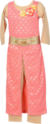 

Kid n Kids Girls Festive & Party Kurti and Legging Set(Multicolor Pack of 1, Multicolour