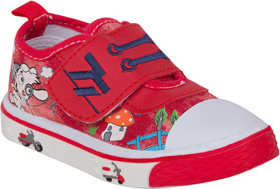 

77 seventy seven Boys & Girls Velcro Walking Shoes(Multicolor, Red