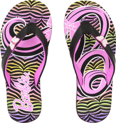 

Barbie Girls Slip On Slipper Flip Flop(Black, Black/pink