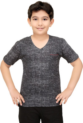

Red Ring Boys Solid Cotton T Shirt(Black, Pack of 1