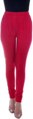 GLANZ COMFORT WEAR Churidar  Ethnic Wear Legging(Pink, Solid)