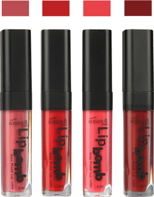 

Bonjour Paris Matte Lipstick(24 ml, Nute-Dark Red-Peach-Brown)