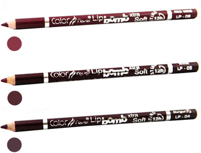 

Color Fever Hot Color Lip liner Combo 4-5-6(Multicolor,)