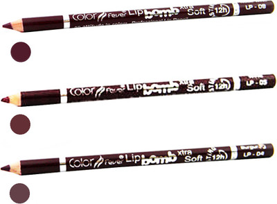 

Color Fever Hot Color Lip liner Combo 4-5-8(Multicolor,)