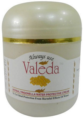 

Valeda Herbal Trigonella Water Protective Cream with Fenugreek (Methi) and Almond rich in Vit. A, B & C - Protection against Harsh Detergent, Hard Water and Pollution(40 g)