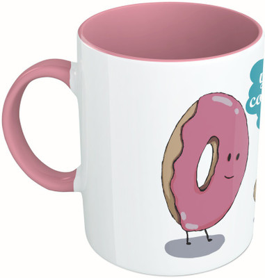

MiiCreations Printed Two Tone Pink And White You Complete Me Ceramic Mug(325 ml)