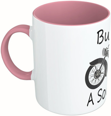 

MiiCreations Printed Two Tone Pink And White Bullet A Soulmate Ceramic Mug(325 ml)