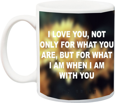 

ME&YOU Gift for Husband/Wife/Boyfriend/Girlfriend/Couple On Valentine's Day I Love you,Not Only for Printed Ceramic Mug(325 ml), Multicolor