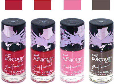 

Bonjour Paris True Matte Nail Polish 151 Red-Red-Pink-Coffee
