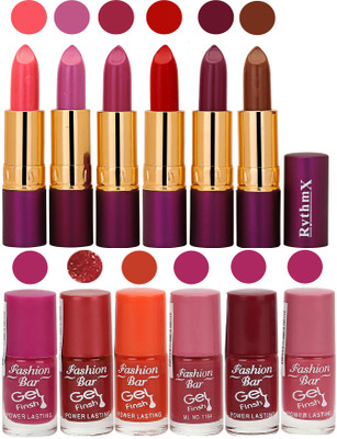 

Fashion Bar Gel Nail Polish Matte Lipstick 2 in 1 Combo Pack Hot Pink,Bright Purple,Mazanta,Redish Orange,Mauvish Purple,Brown and Mazanta Purple,Shimmer Red,Orange Frosty,Pink,Maroon,Light Pink Shades(Pack of 12)