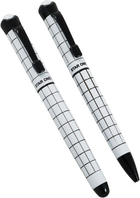 

Auteur Star One Designer White Body Black Trims Pen Gift Set(Pack of 2)