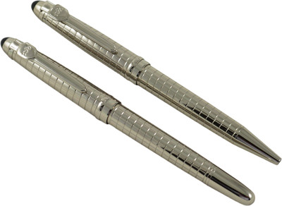 Auteur Gun Metal Chequered Pen Gift Set(Pack of 2)