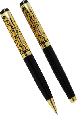 

Auteur Designer Carving Gold Trims Pen Gift Set(Pack of 2)